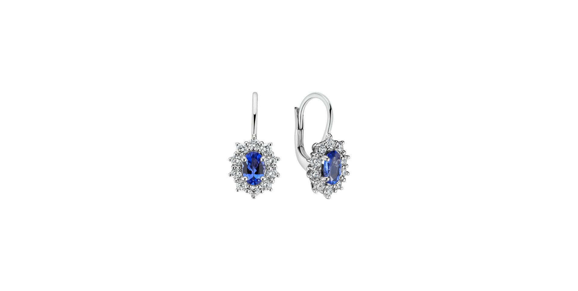 Diamond earrings with Tanzanite Moon Witchery