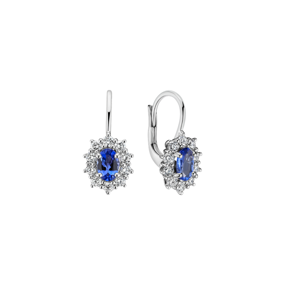 Diamond earrings with Tanzanite Moon Witchery