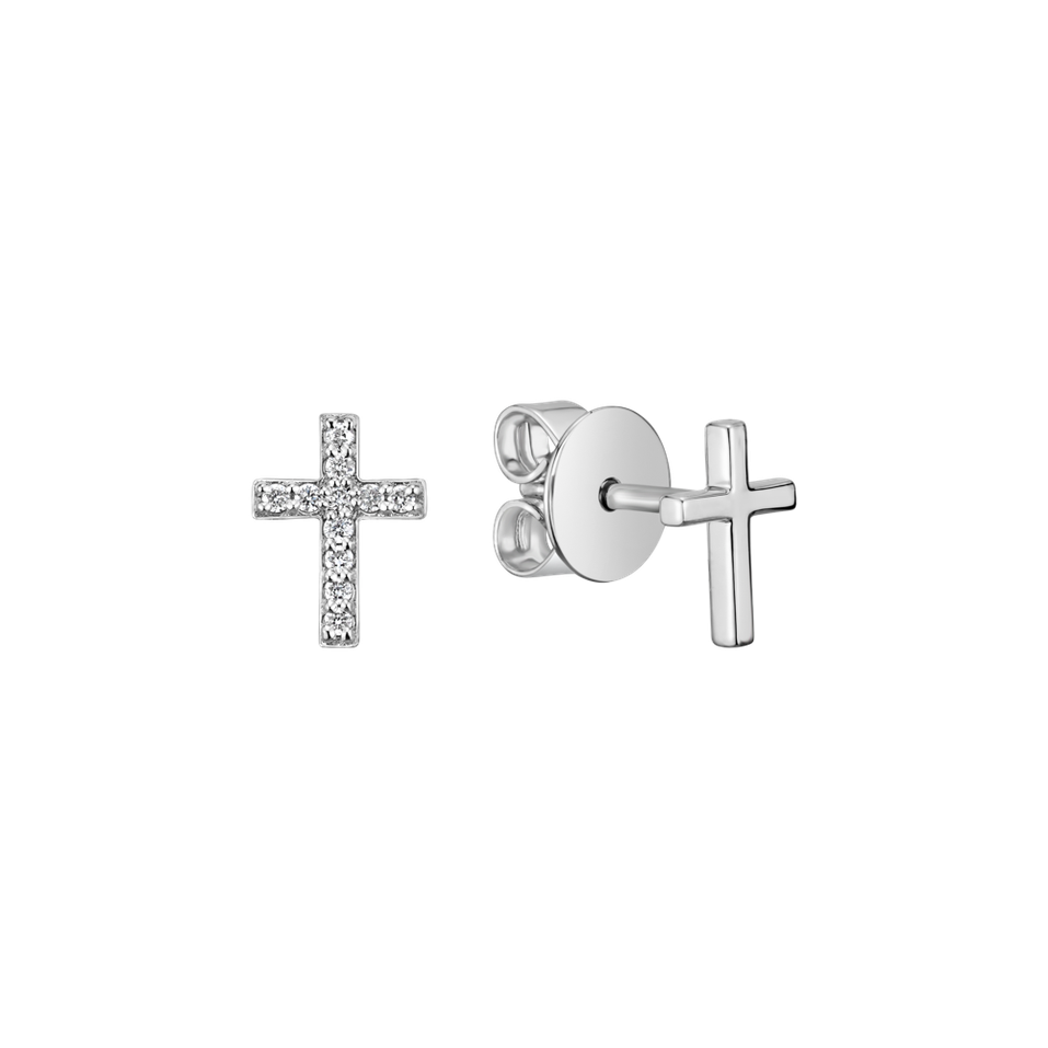 Diamond earrings Cross