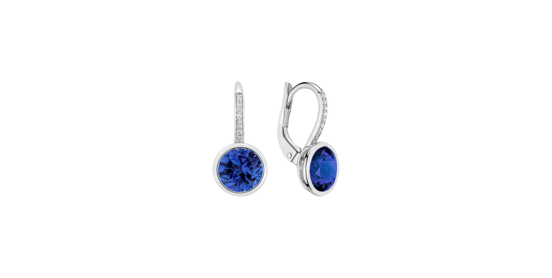 Diamond earrings with Tanzanite Regal Elegance