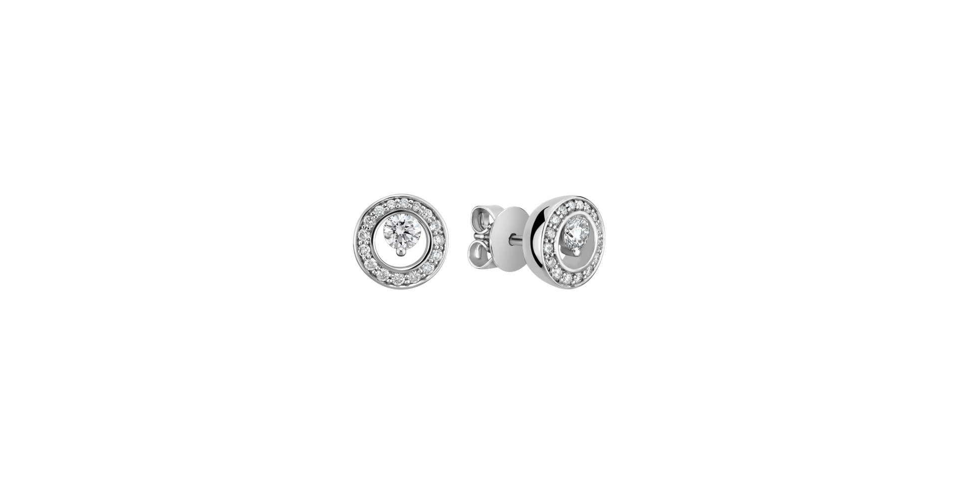 Diamond earring Hidden Circle