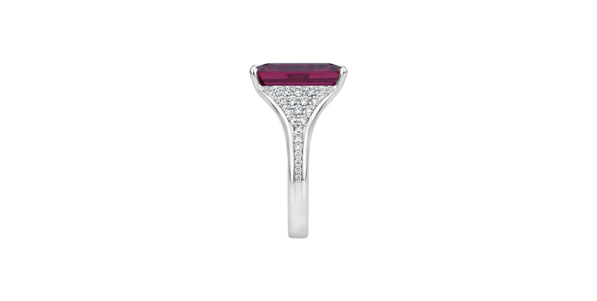 Diamond ring with Tourmaline Azarielle