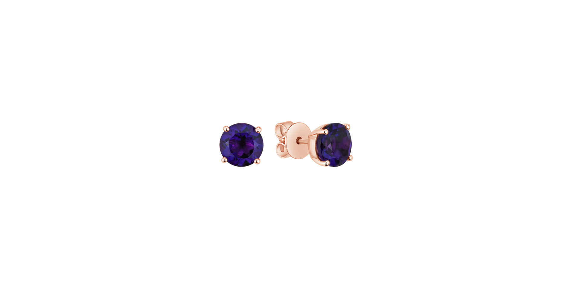Earrings with Amethyst Orbs