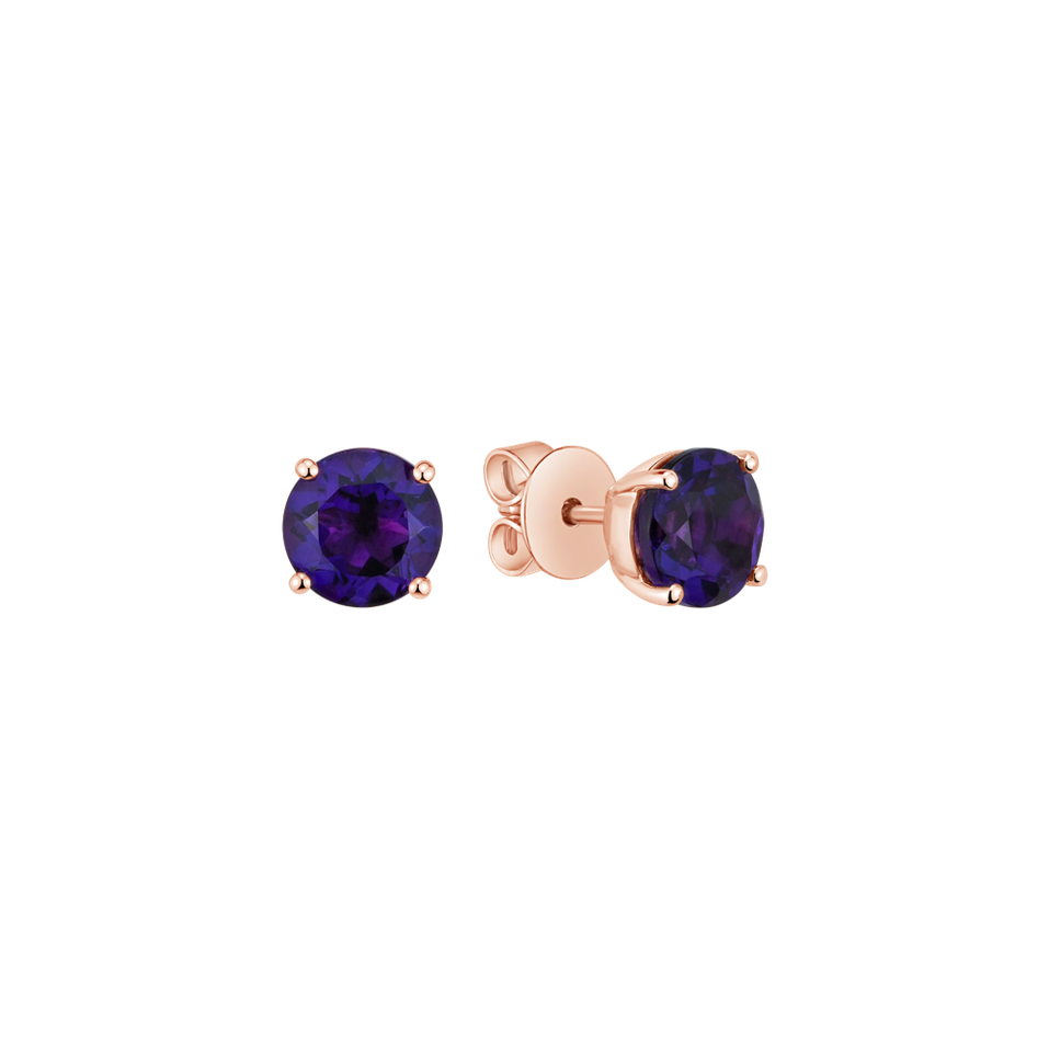Earrings with Amethyst Orbs