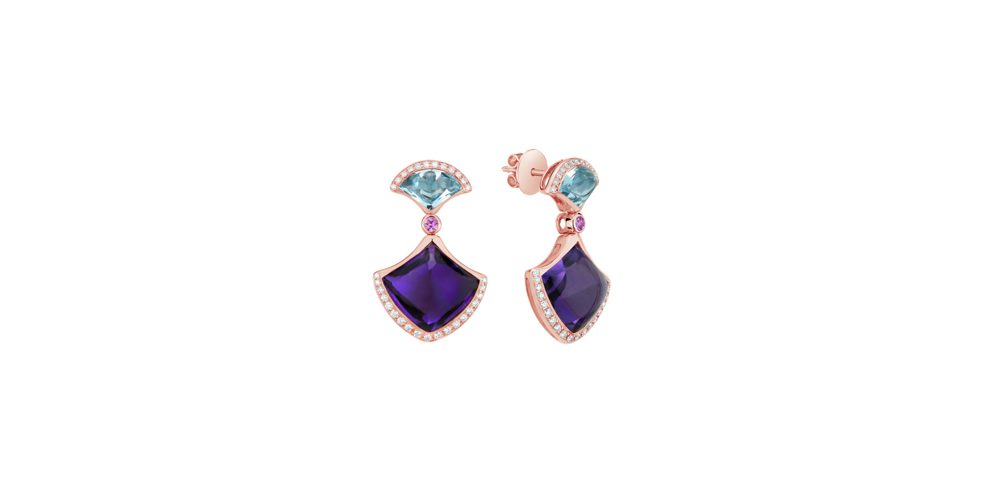 Diamond earrings with Gems Aetheris