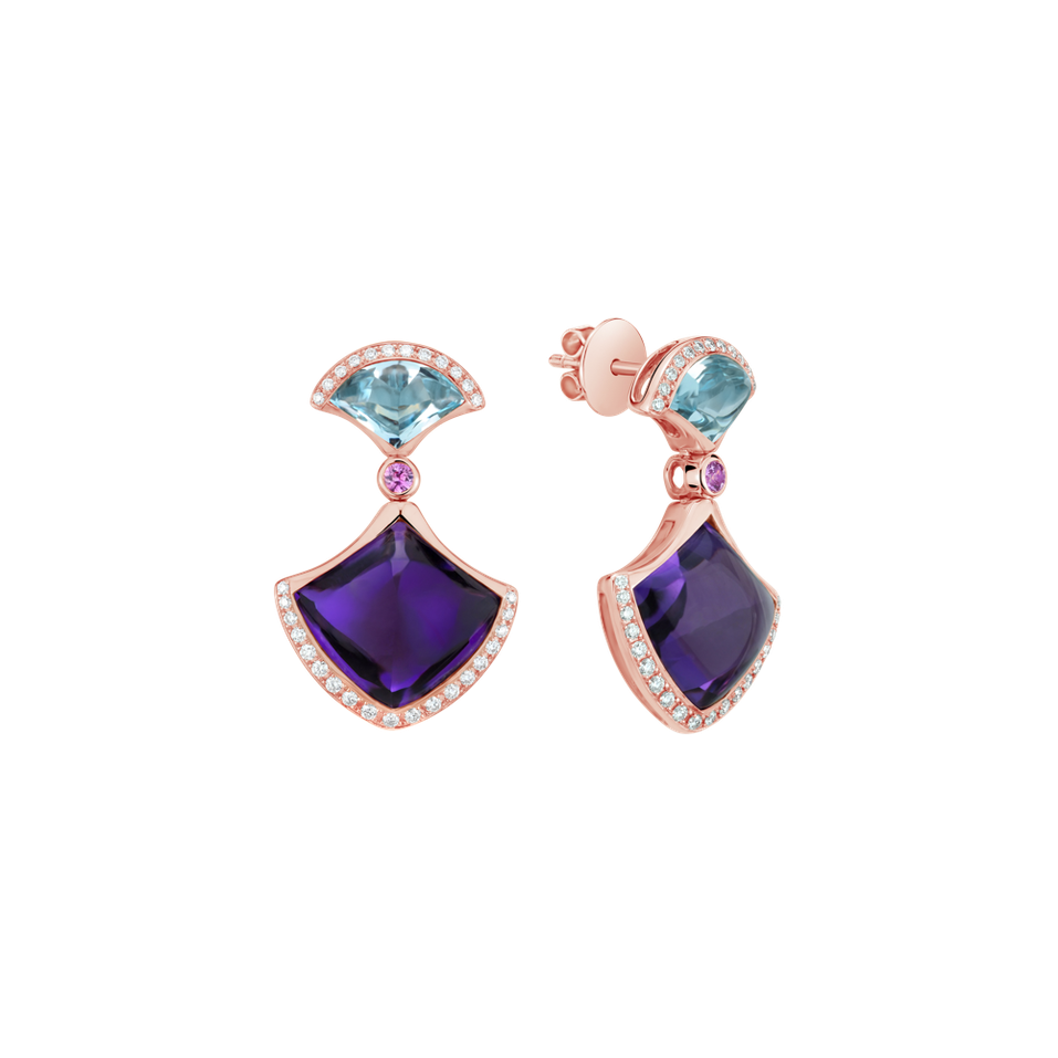 Diamond earrings with Gems Aetheris