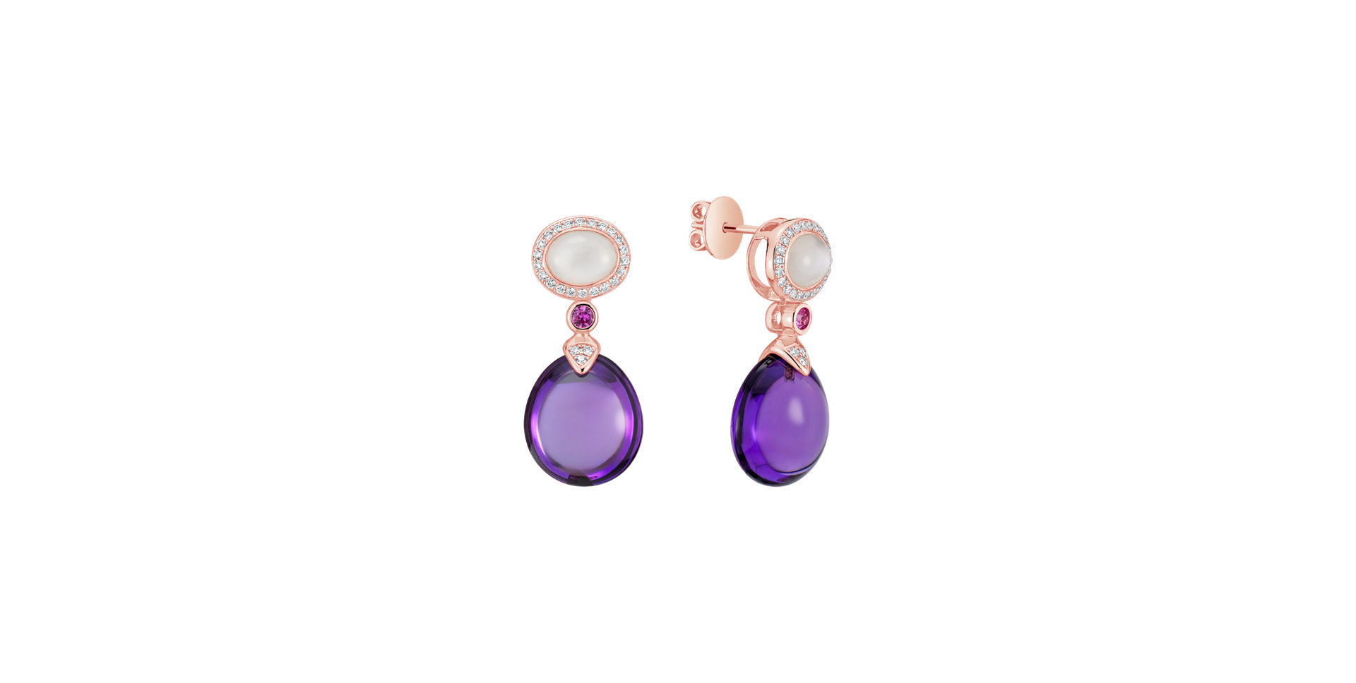 Diamond earrings with Gems Zerith