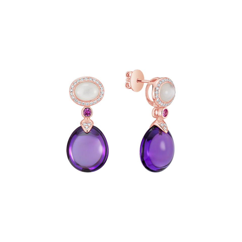 Diamond earrings with Gems Zerith