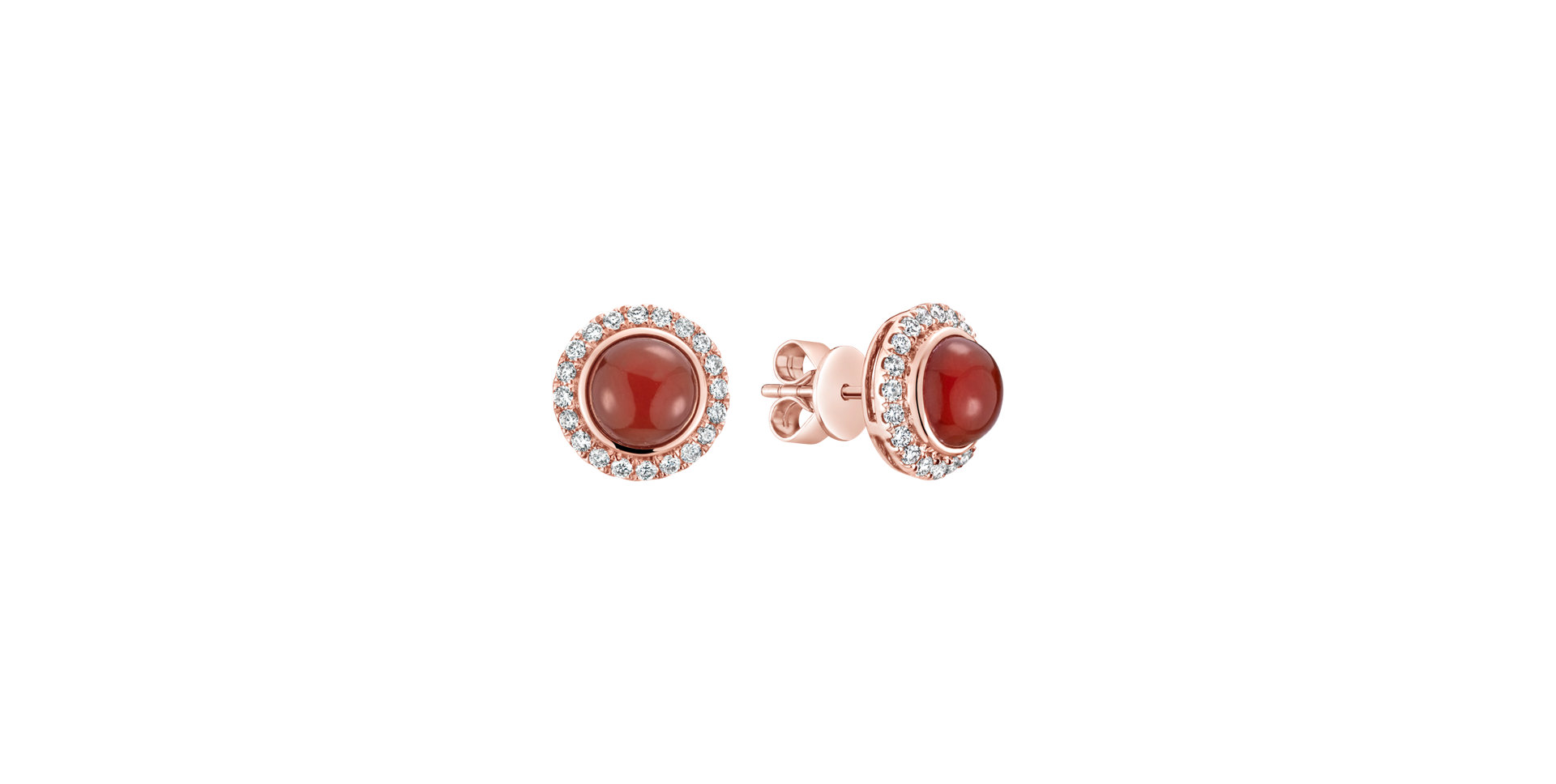 Diamond earrings with Agate Pure Pearl