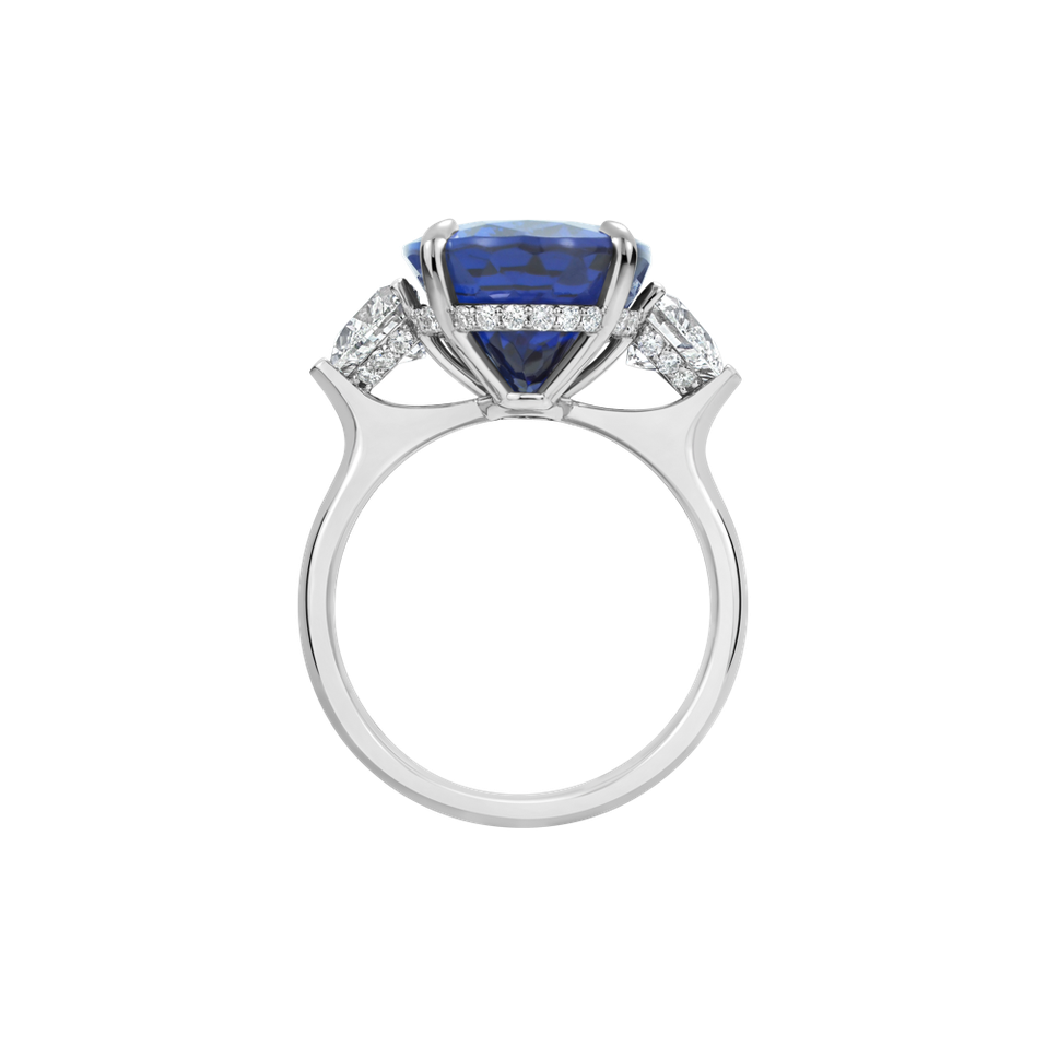 Diamond ring with Tanzanite Dravyn