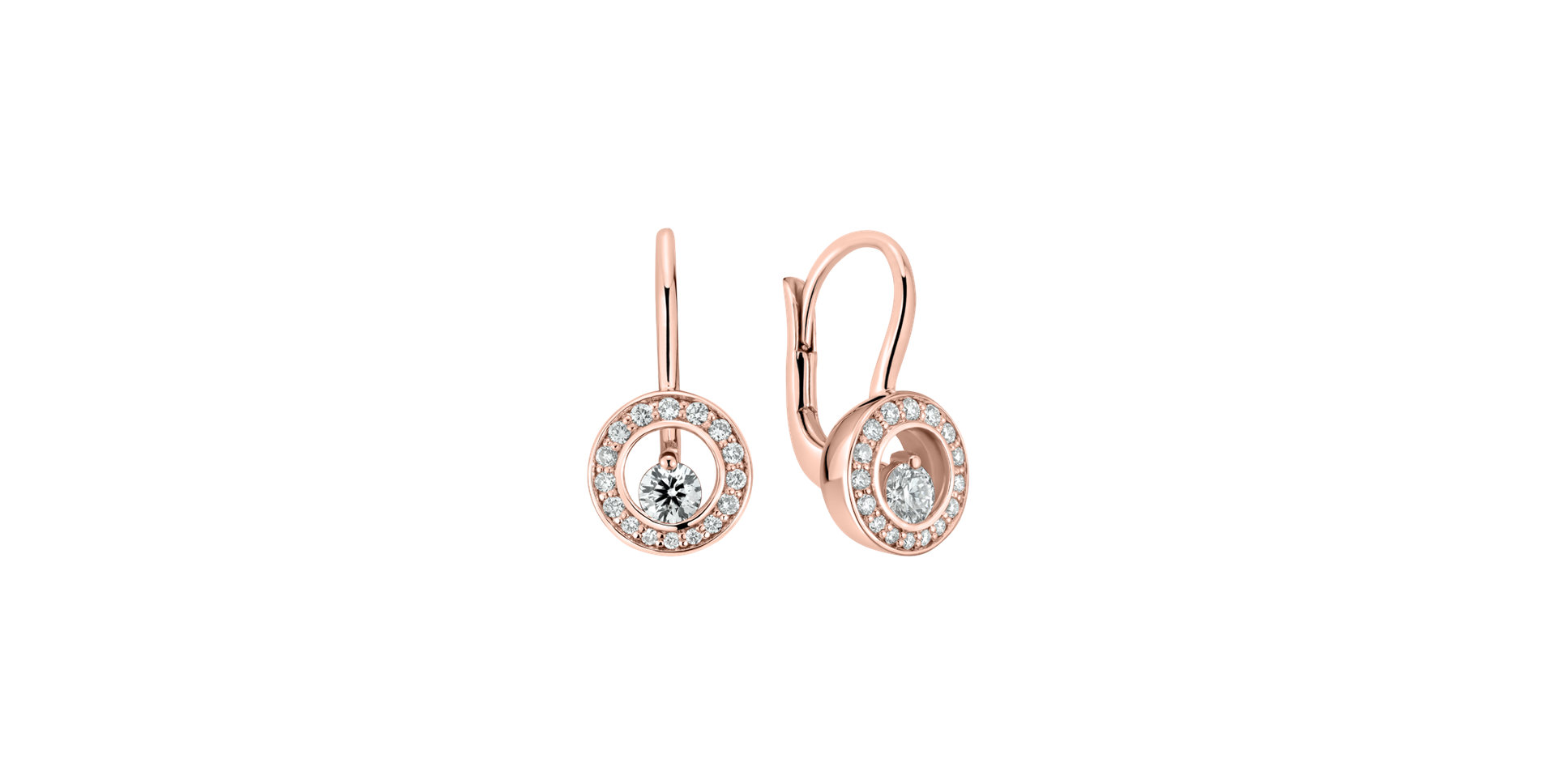 Diamond earrings Hidden Circle