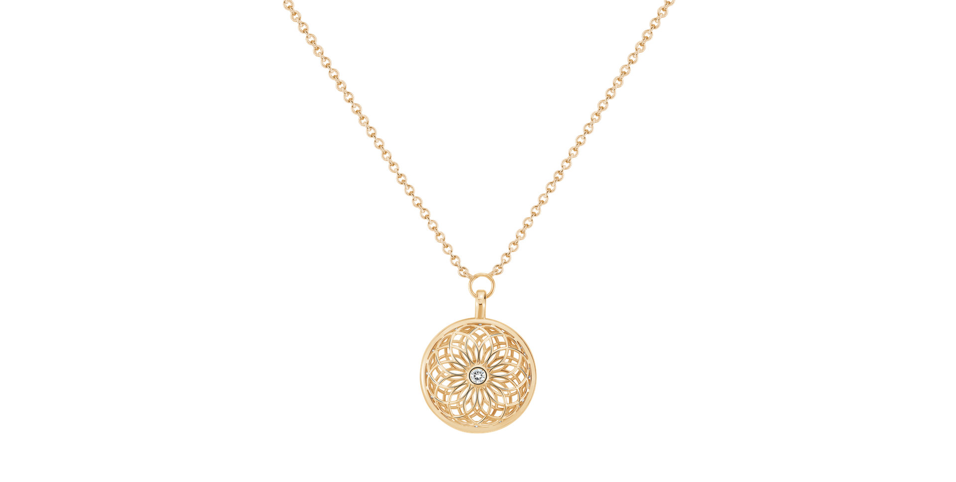 Diamond necklace with Apatite The Spiral of Life