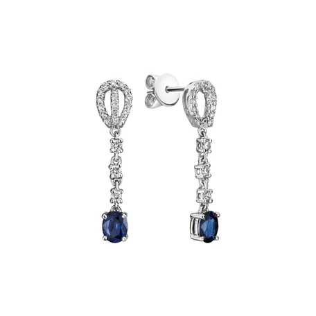 Diamond earrings with Sapphire Comet