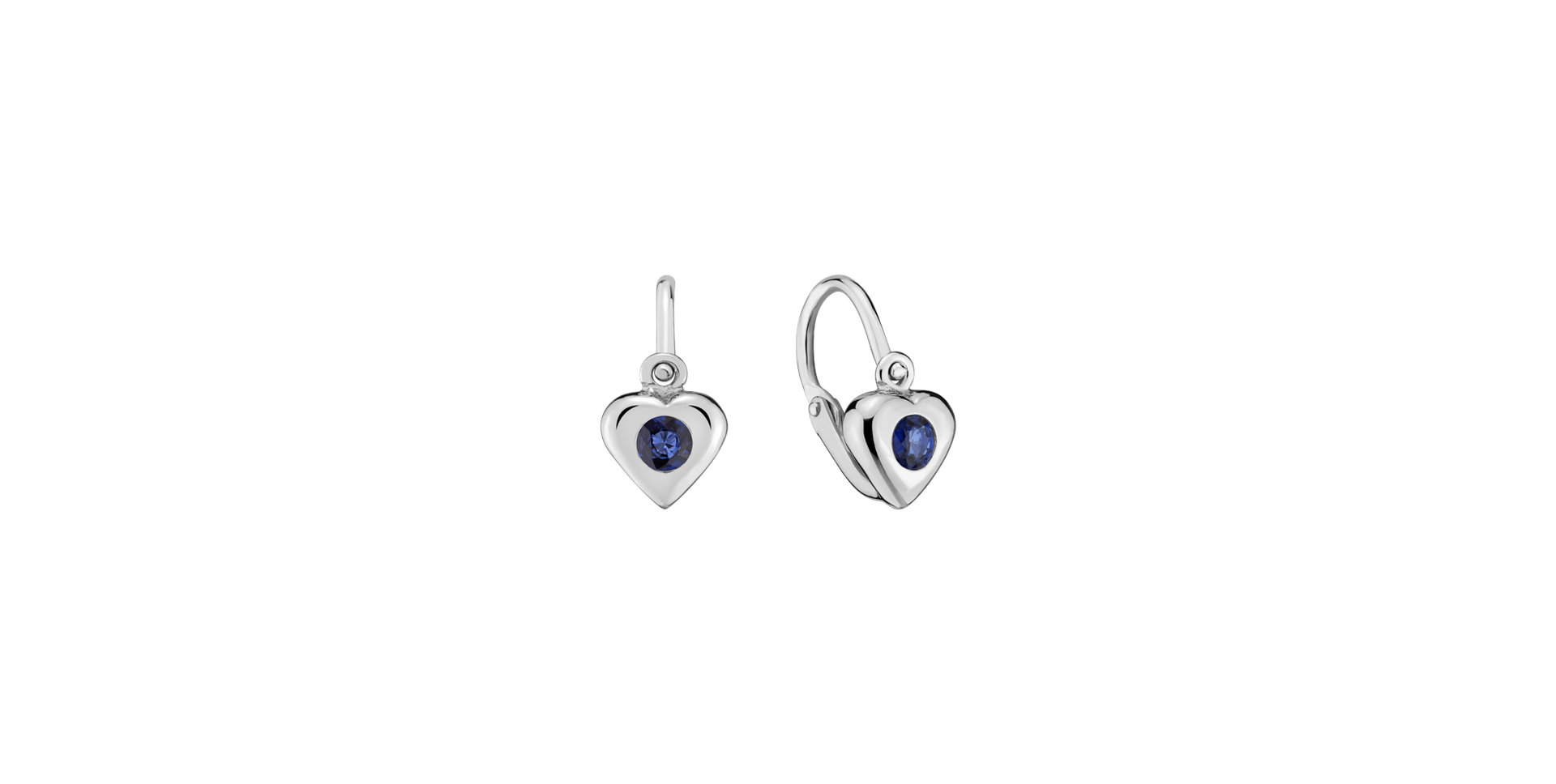 Children's earrings with Sapphire Eternal Love