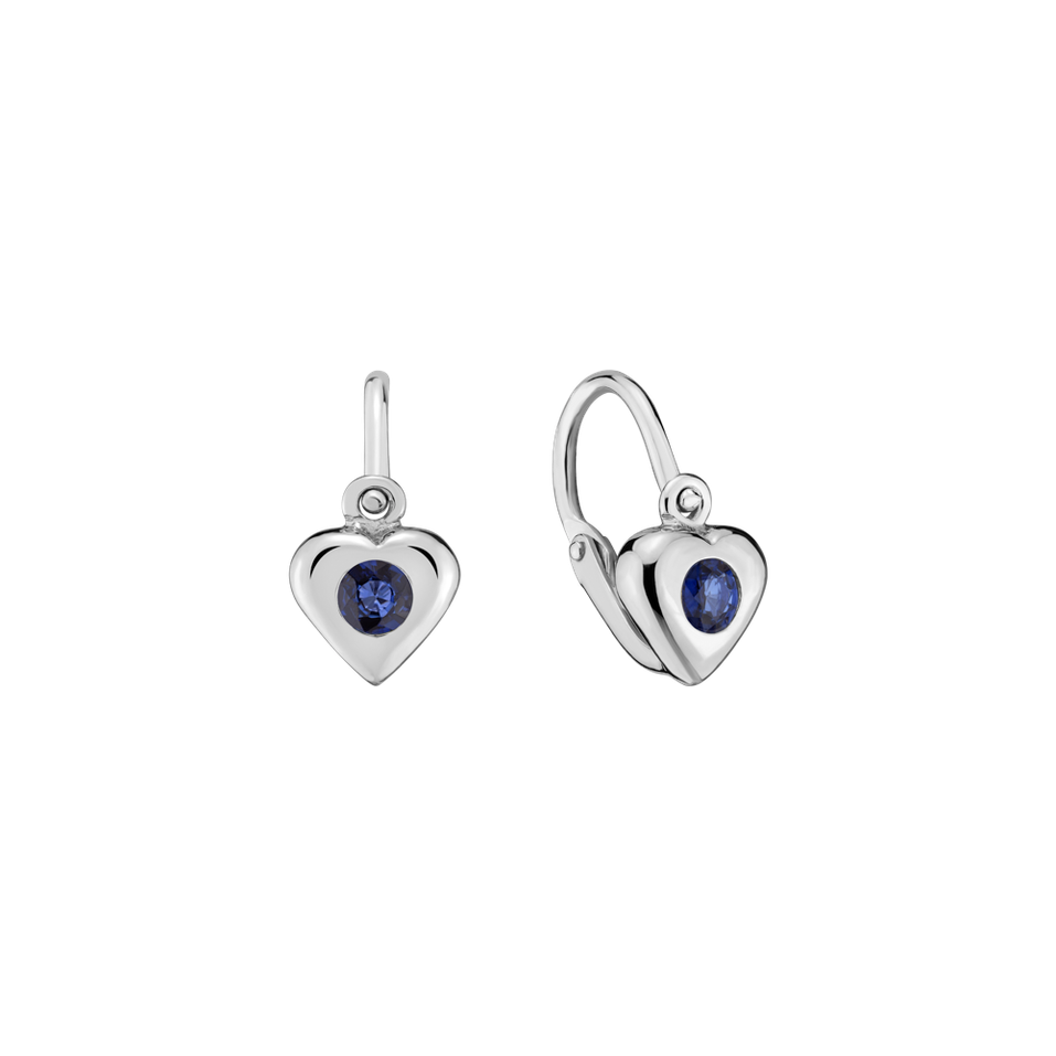 Children's earrings with Sapphire Eternal Love