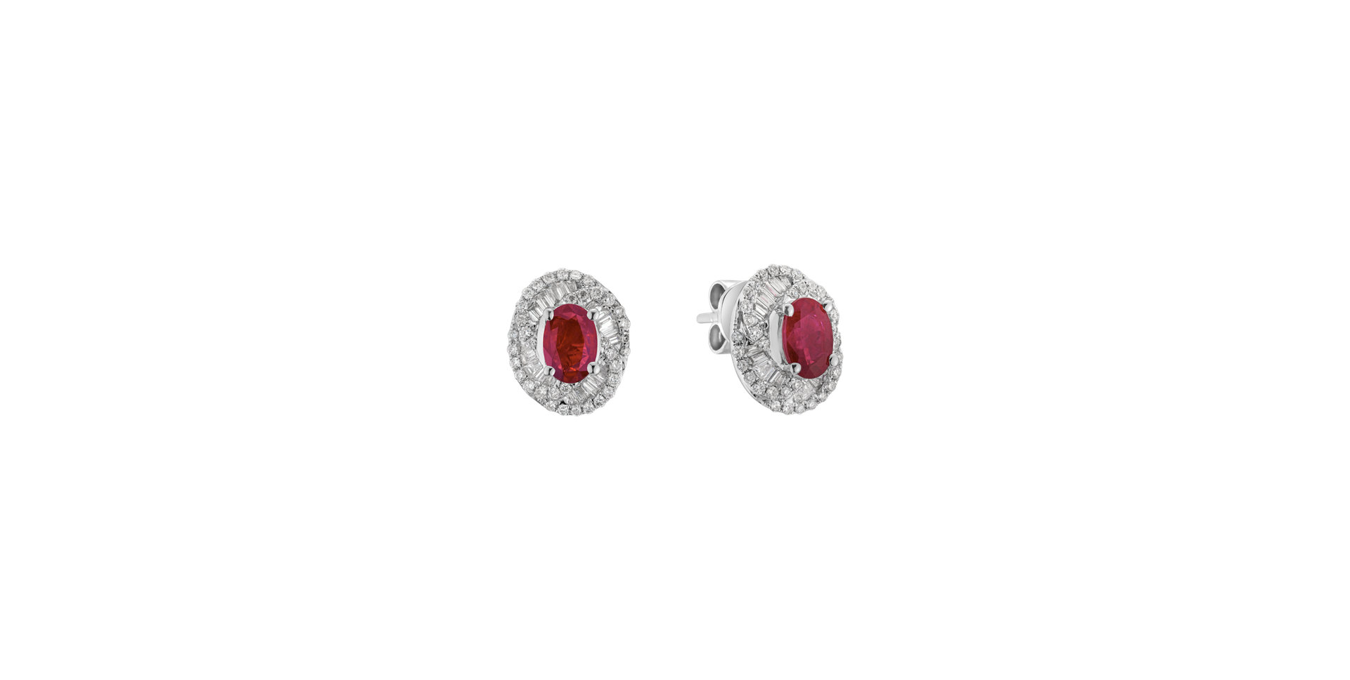 Diamond earrings with Ruby Gawen