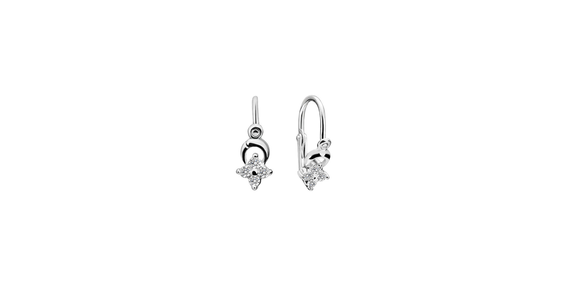Children's diamond earrings Flower