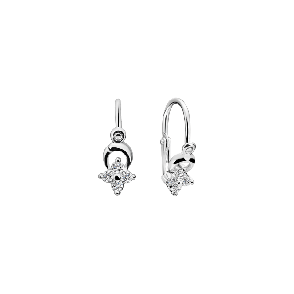 Children's diamond earrings Flower