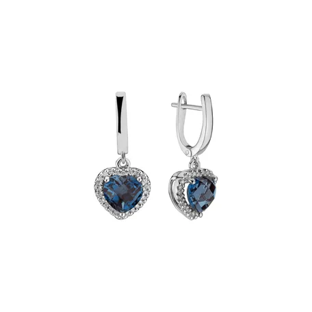 Diamond earrings with Topaz Sweet Infatuation