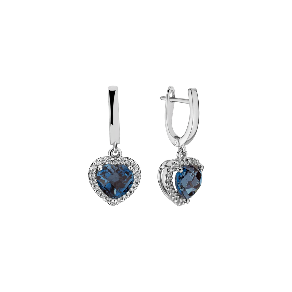 Diamond earrings with Topaz Sweet Infatuation