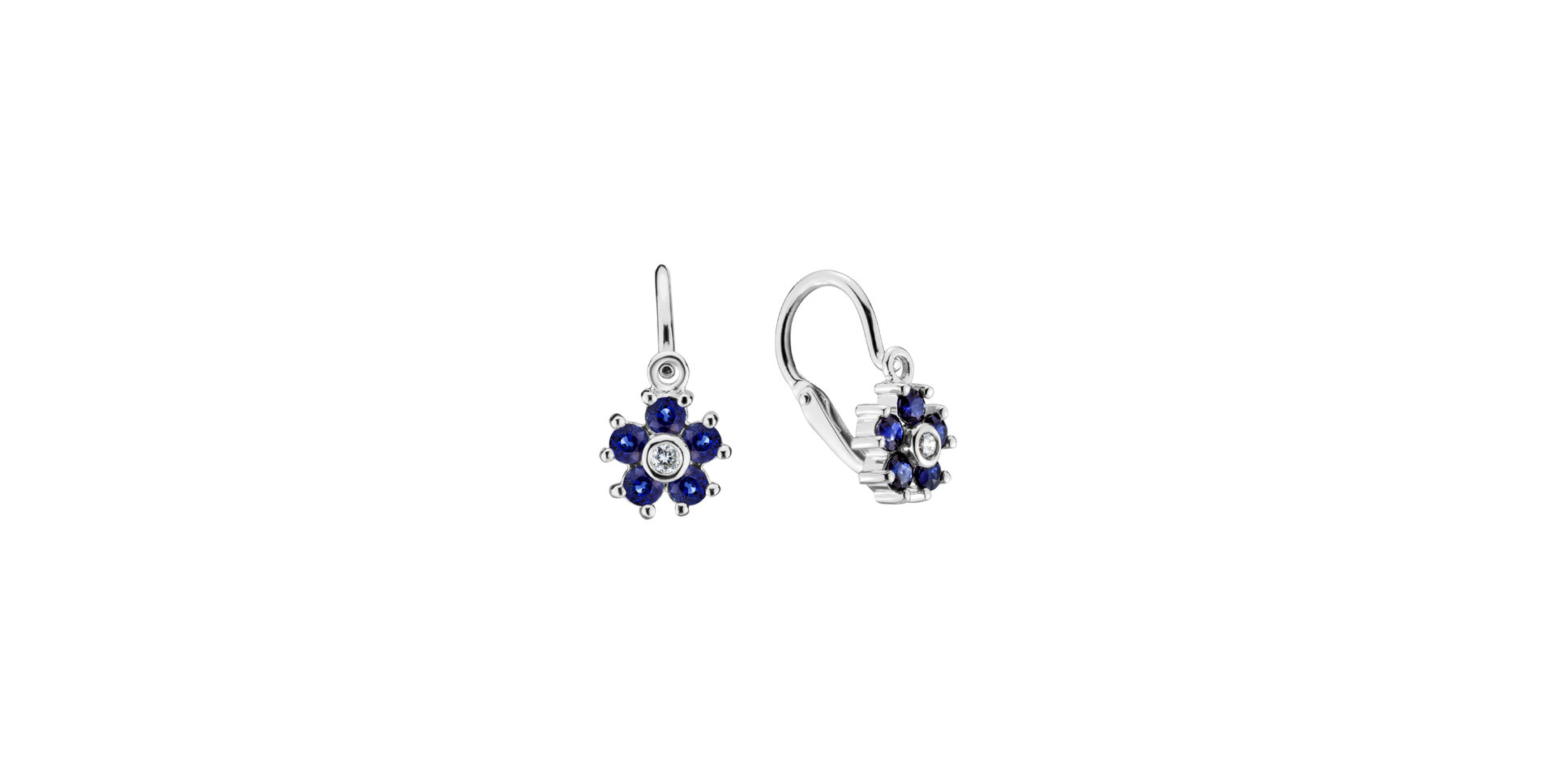 Diamond earrings and Sapphire Diamond Emotion