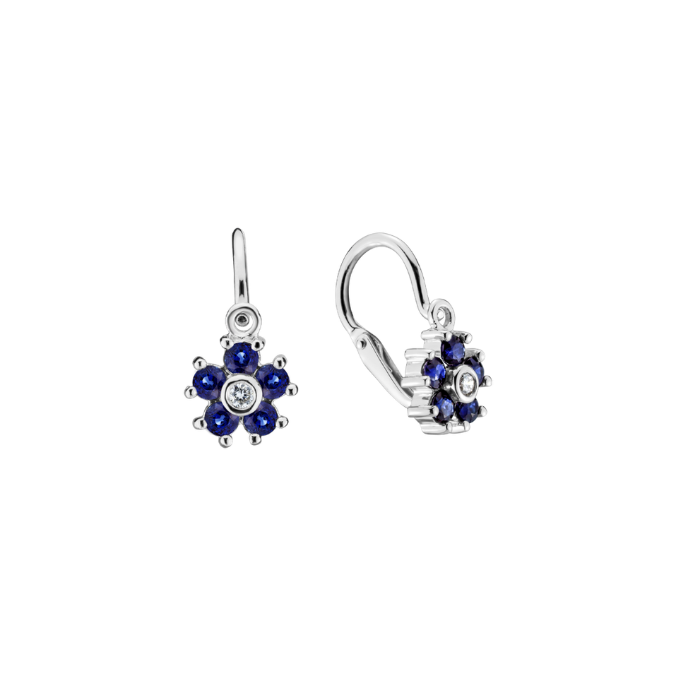 Diamond earrings and Sapphire Diamond Emotion