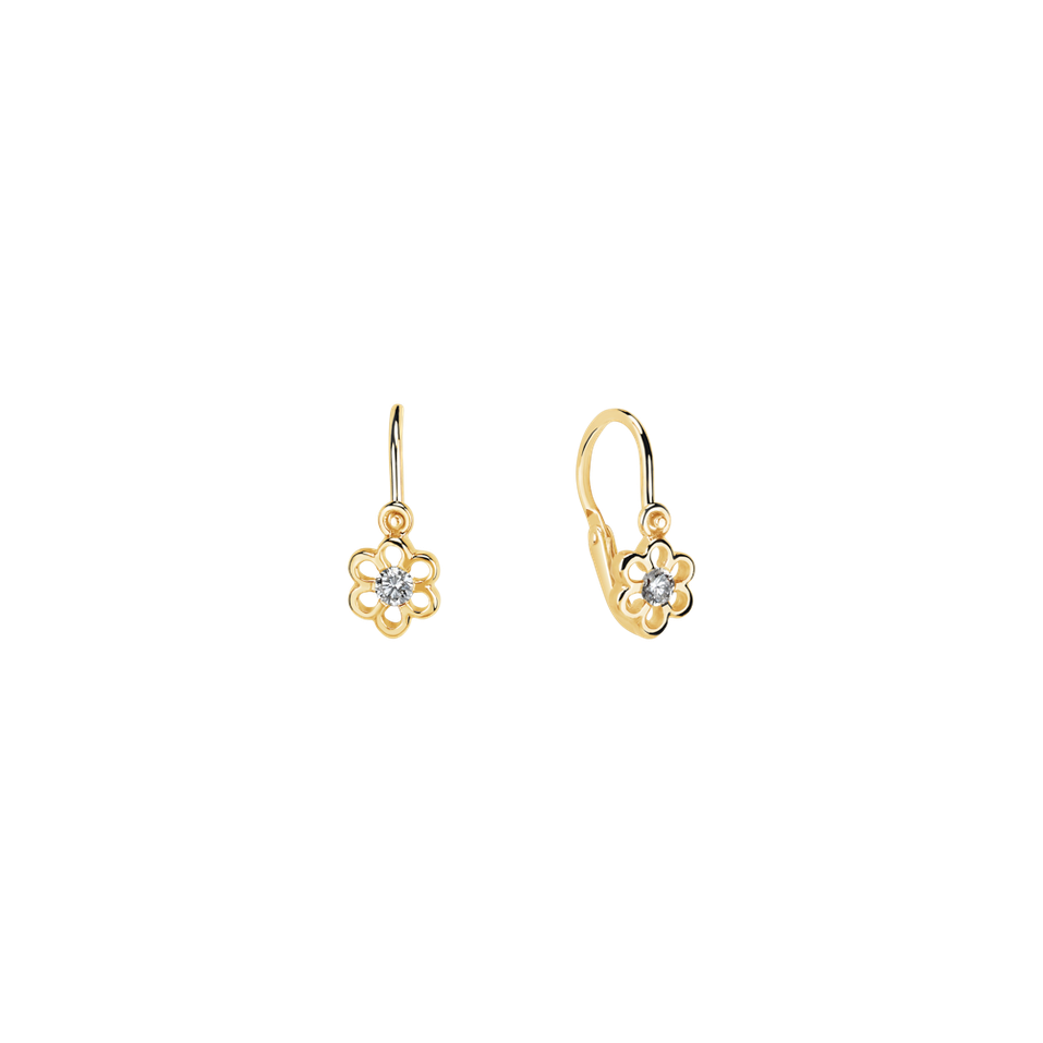14ct yellow gold diamond earrings Baby Charm