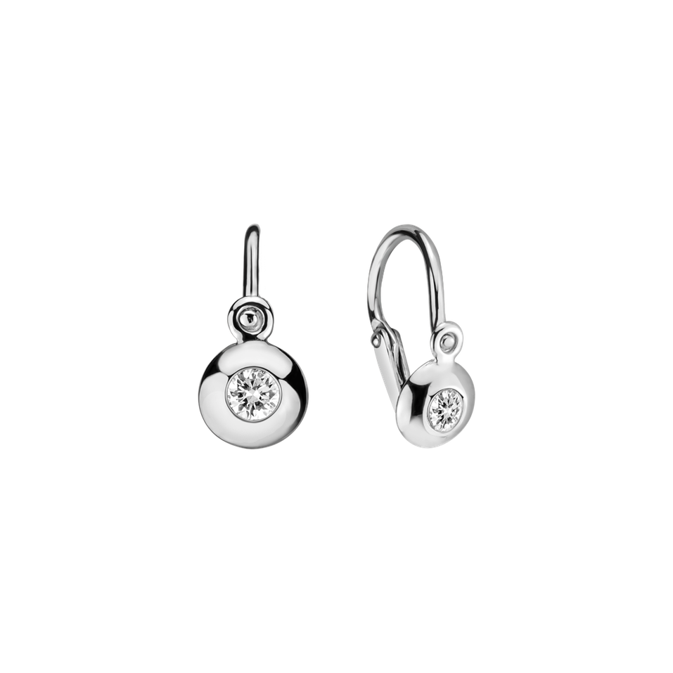 Children's diamond earrings Diamond Dot
