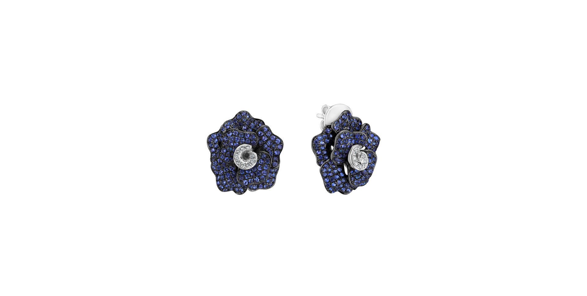 Diamond earrings and Sapphire Camelia
