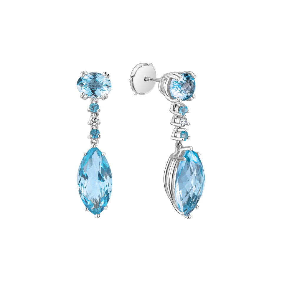 Diamond earrings with Topaz La Lessive