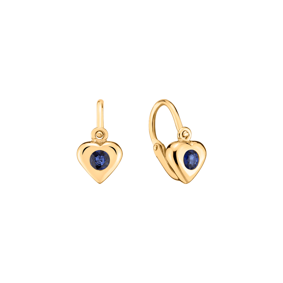 Children's earrings with Sapphire Eternal Love