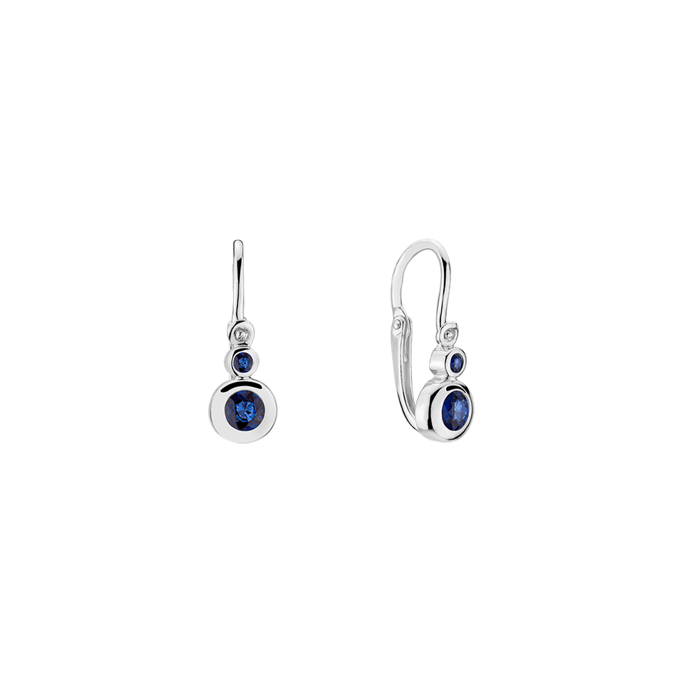 Earrings with Sapphire Baby Royalty