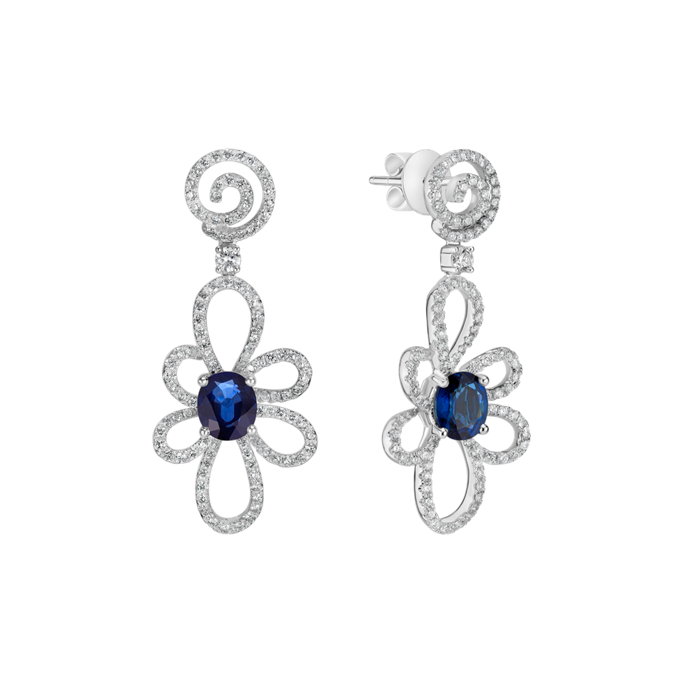Diamond earrings with Sapphire Colette