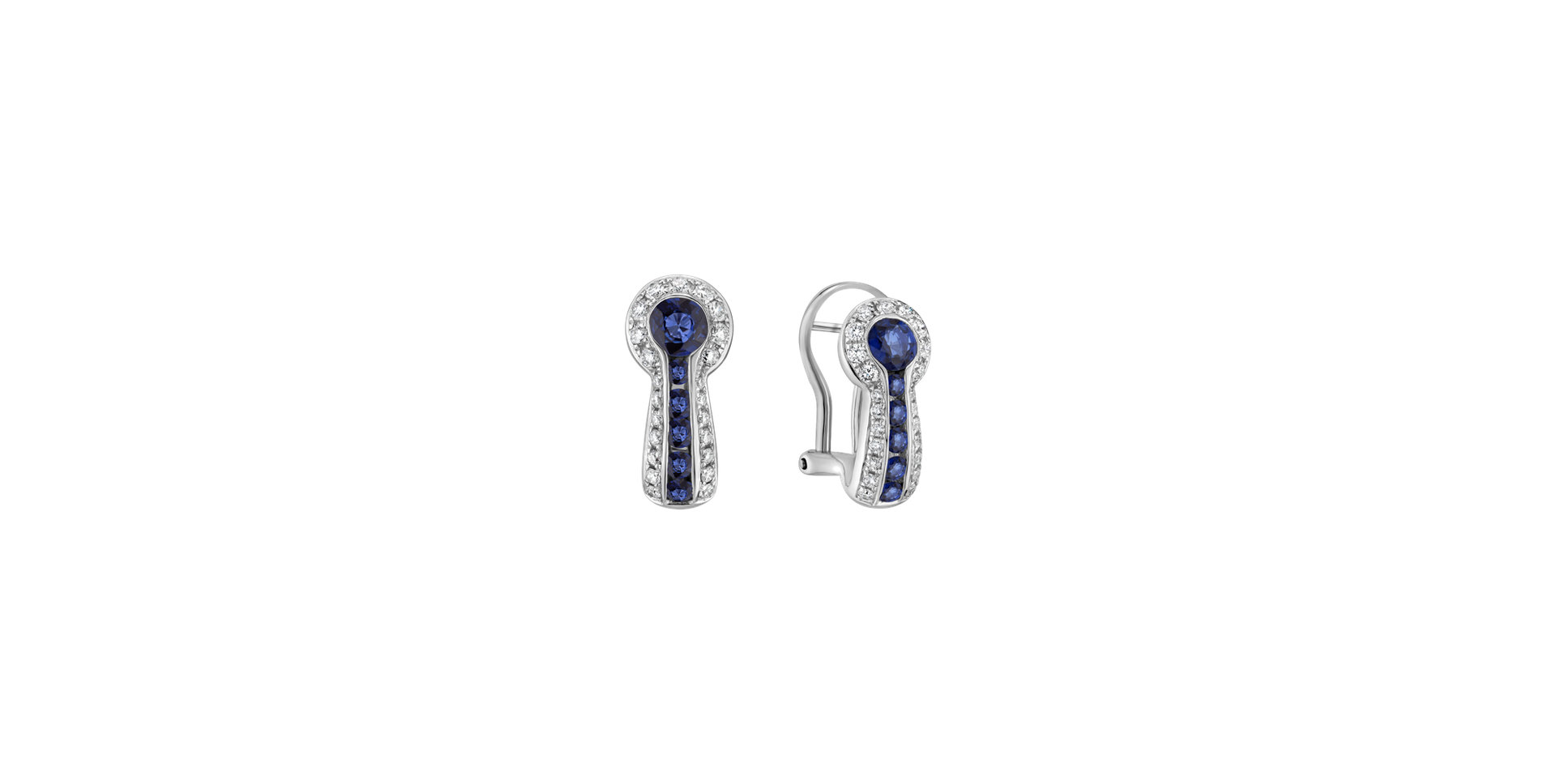 Diamond earrings with Sapphire Kayden