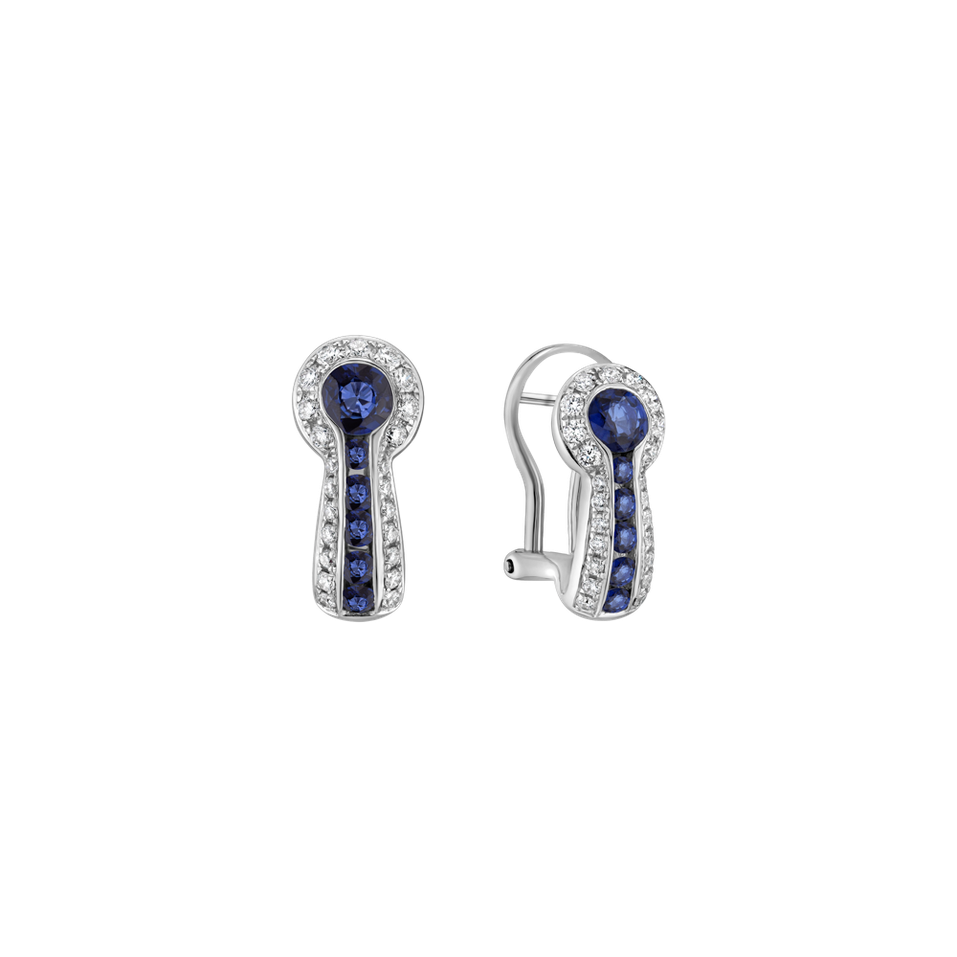 Diamond earrings with Sapphire Kayden