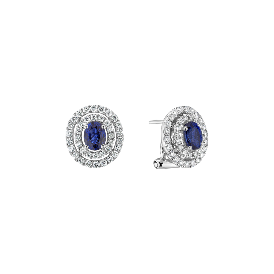 Diamond earrings with Sapphire Demetrio