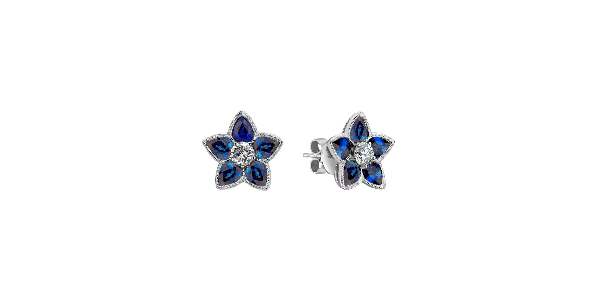 Diamond earrings and Sapphire Anna Marie