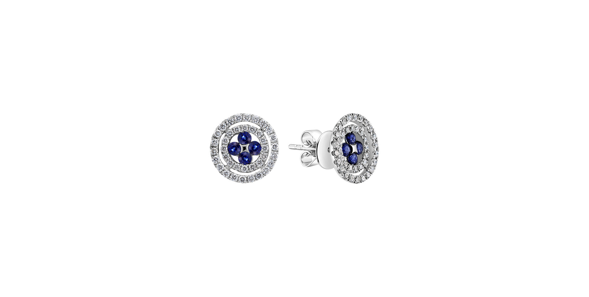 Diamond earrings and Sapphire Susanna