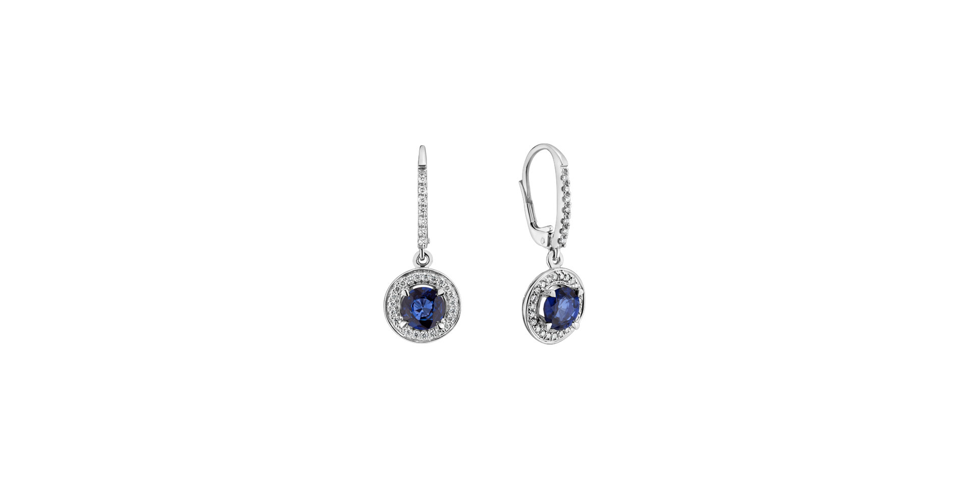 Diamond earrings with Sapphire Tenysi