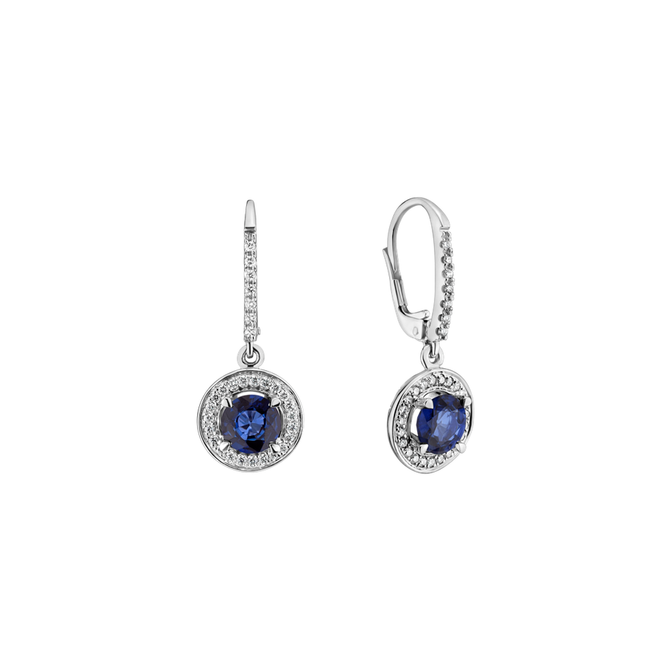 Diamond earrings with Sapphire Tenysi