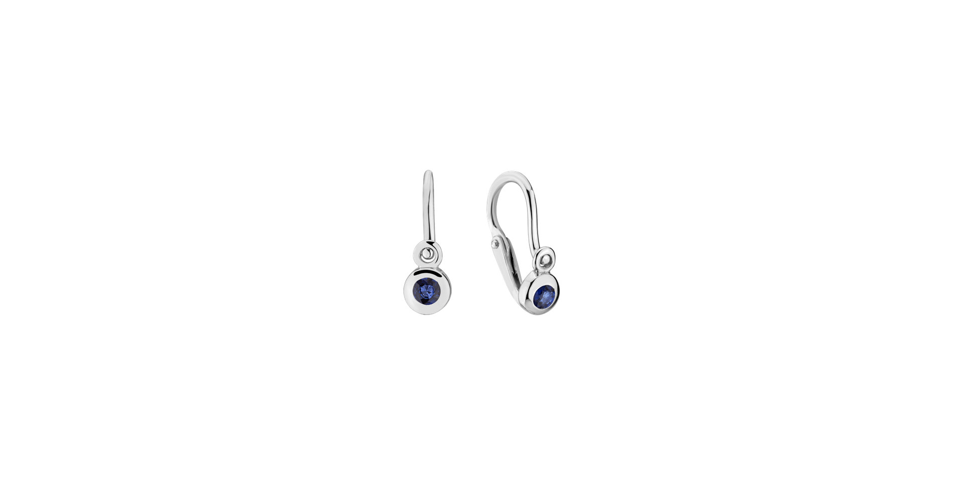 Children's earrings with Sapphire Little Treasure