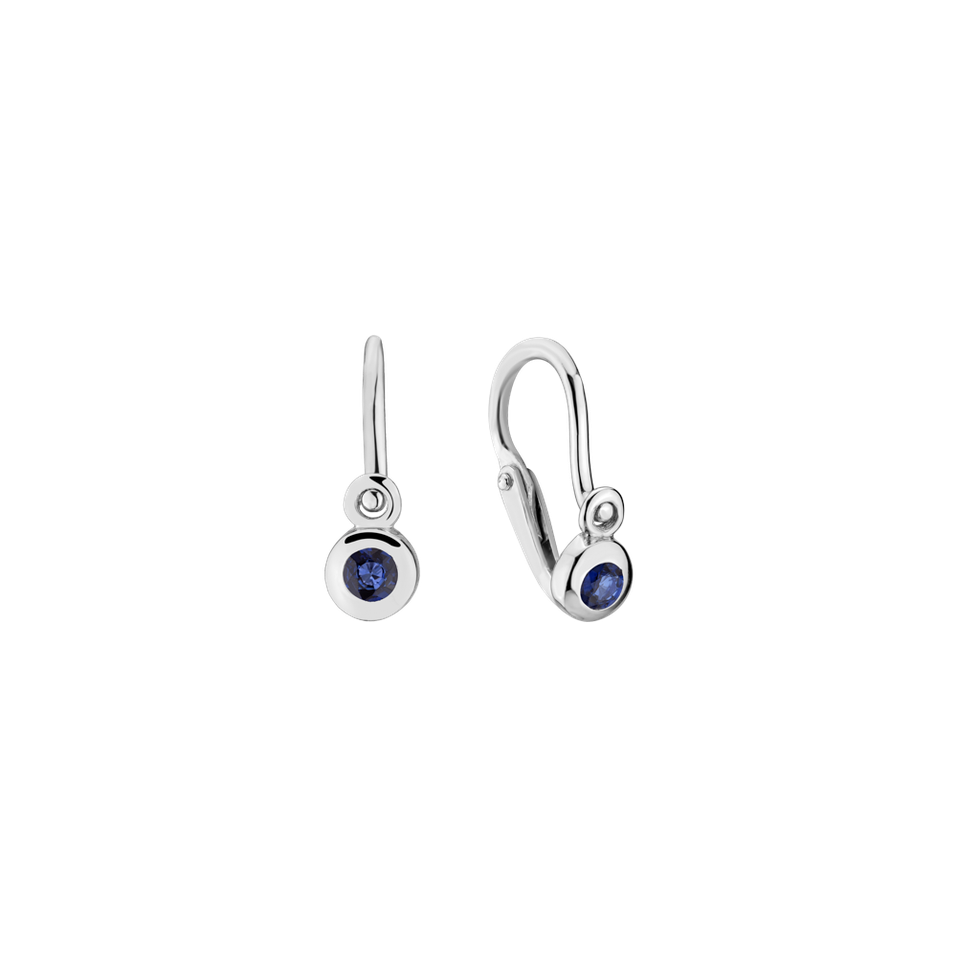 Children's earrings with Sapphire Little Treasure
