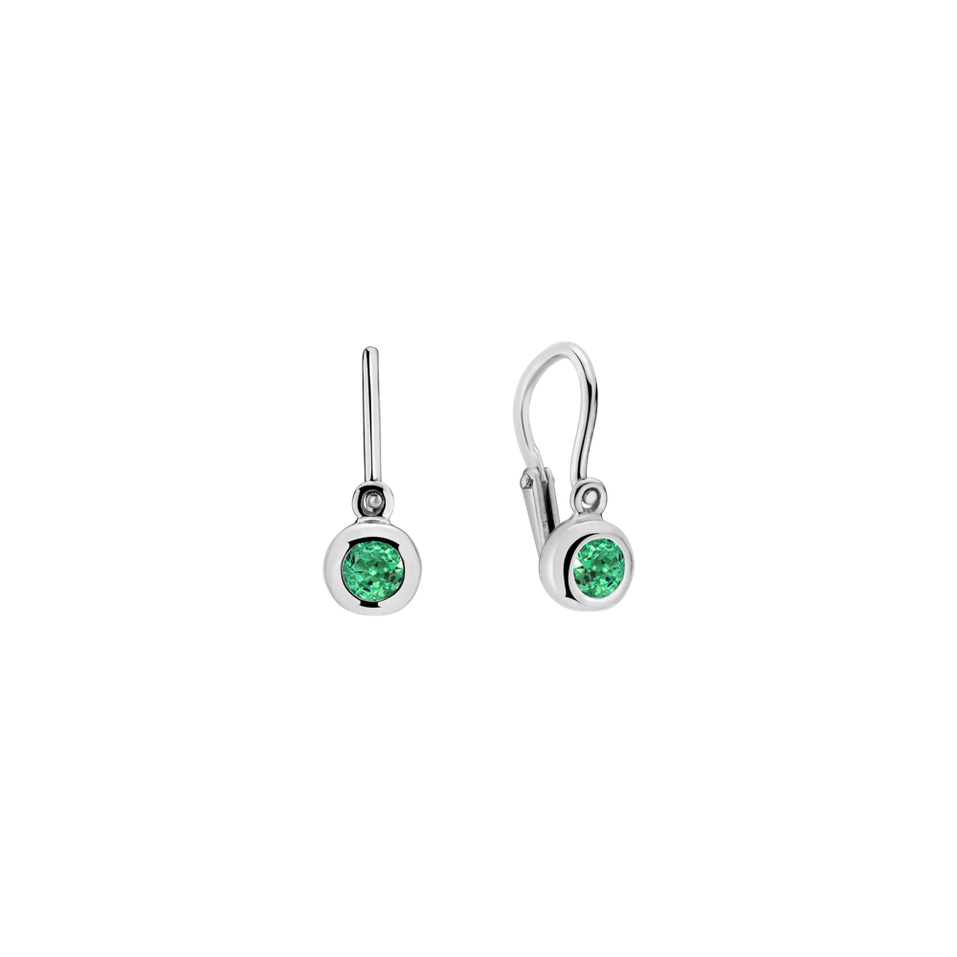 Earrings with Emerald Little Treasure