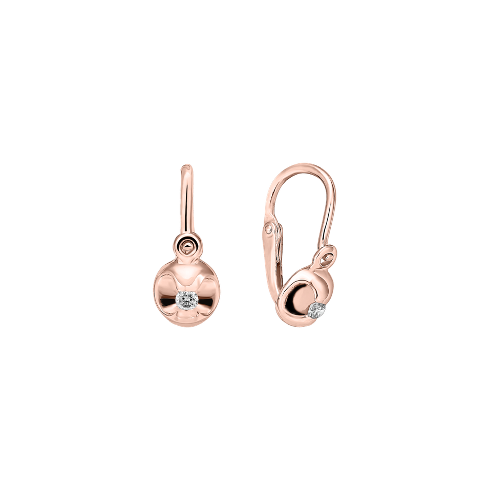 Children's diamond earrings Beauty