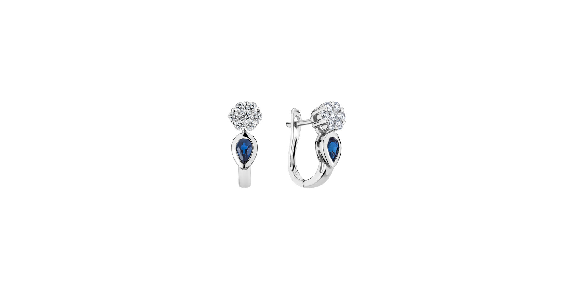 Diamond earrings with Sapphire Eternals