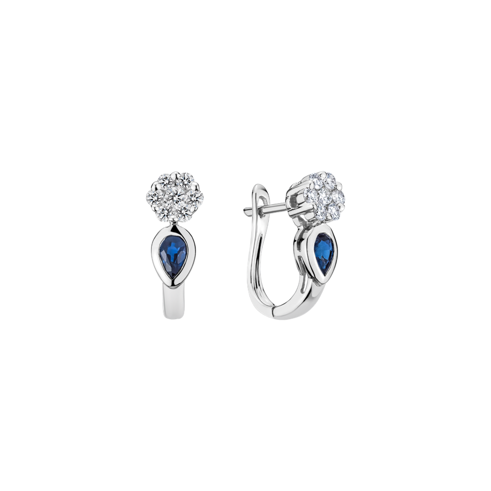 Diamond earrings with Sapphire Eternals