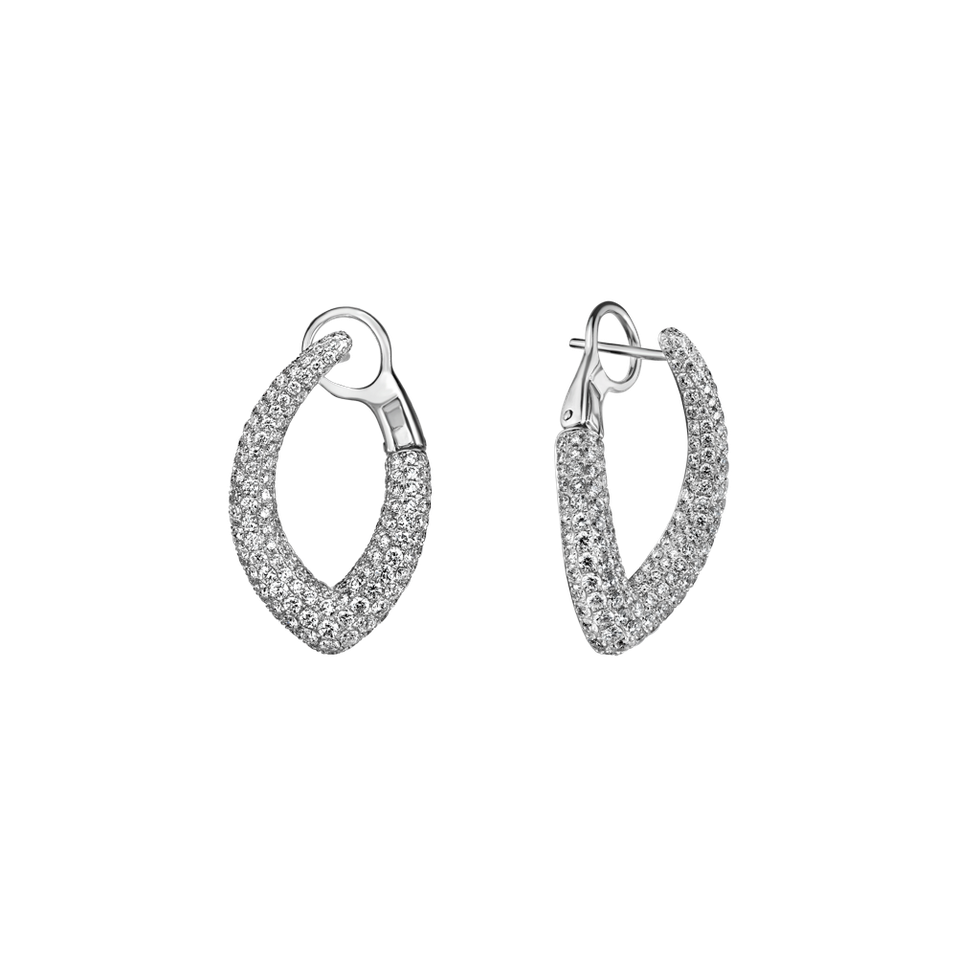 Diamond earrings Diamond Leaf