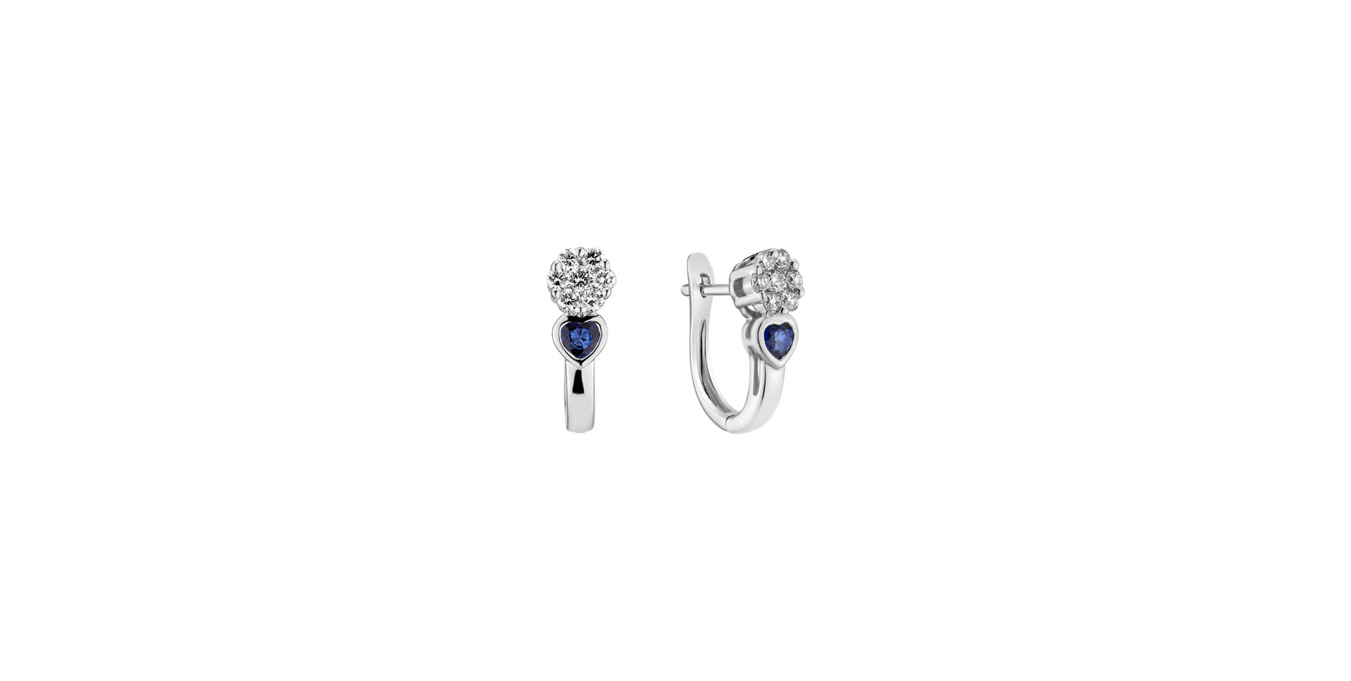 Diamond earrings with Sapphire Darcey