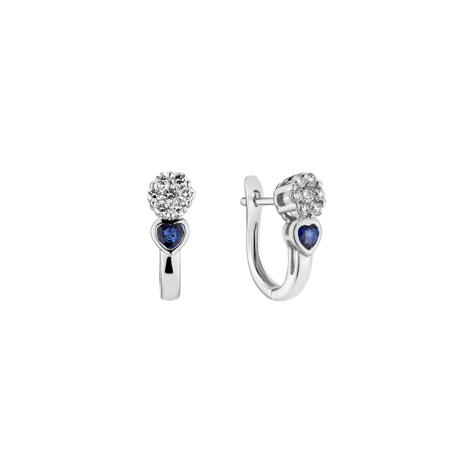 Diamond earrings with Sapphire Darcey