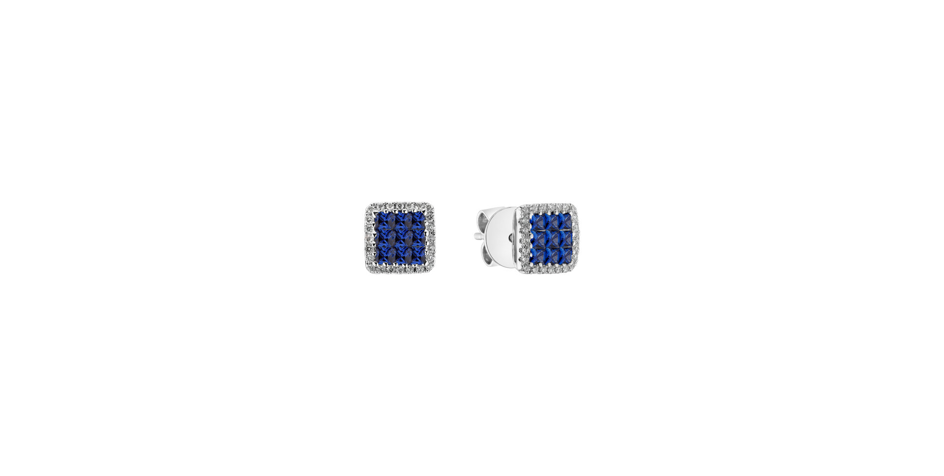 Diamond earrings and Sapphire Nisesh